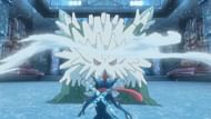 Ash-Greninja facing Mega Abomasnow (Image via The Pokemon Company)